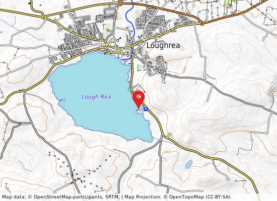 Loughrea Lake on the map