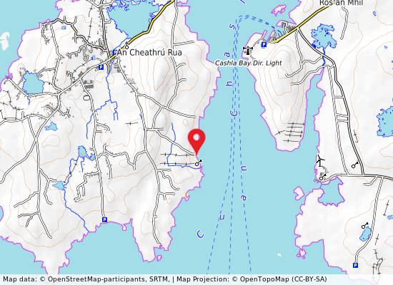 Trá na Reilige, An Cheathrú Rua on the map