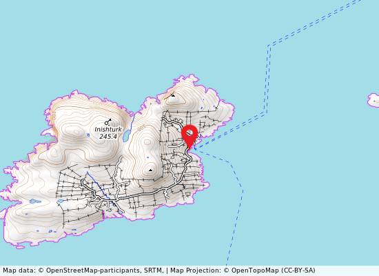 Tránaun Beach, Inishturk on the map