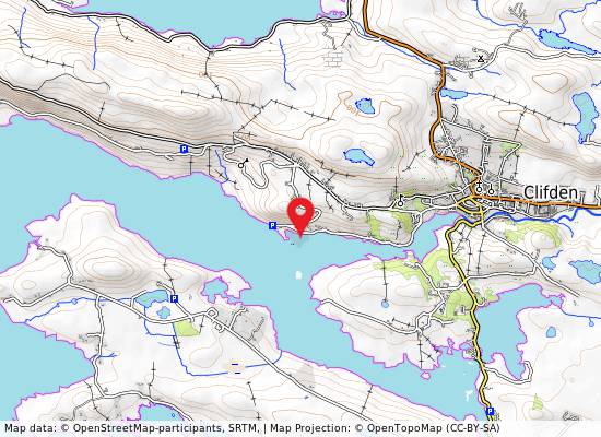 Clifden Beach on the map