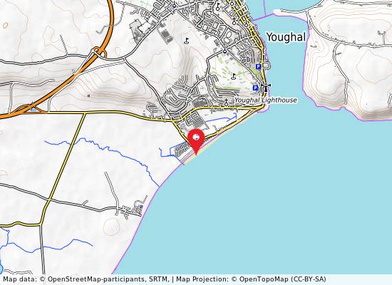 Youghal Claycastle on the map