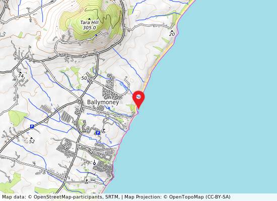 Ballymoney, North Beach on the map