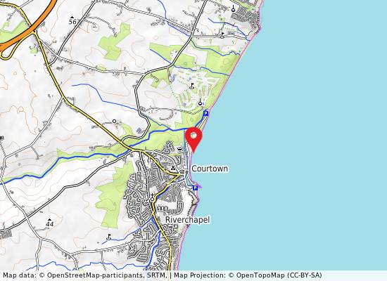 Courtown, North Beach on the map