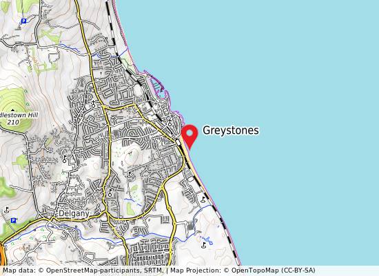 Greystones South on the map