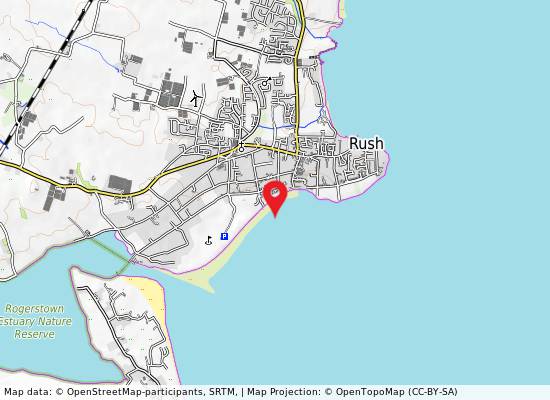 Rush, South Beach on the map